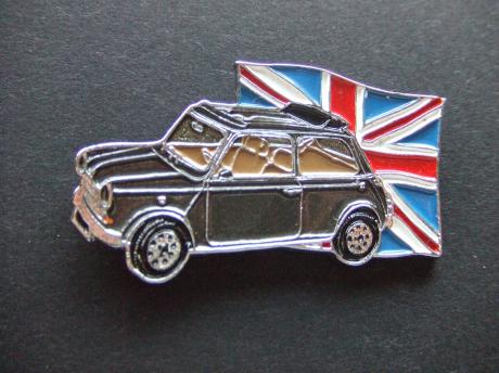 Austin Mini Cooper bruin vlag van Engeland